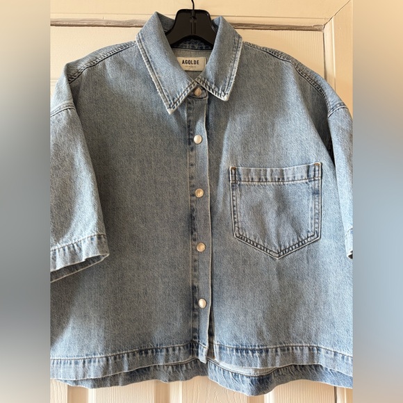 AGOLDE RONA BOX SHIRT IN EFFECT - Picture 6 of 12